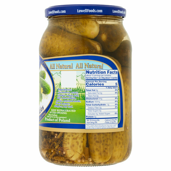 Lowell Foods Classic Polish Dill Pickles