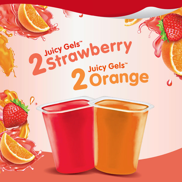 Snack Pack Strawberry and Orange Flavored Juicy Gels