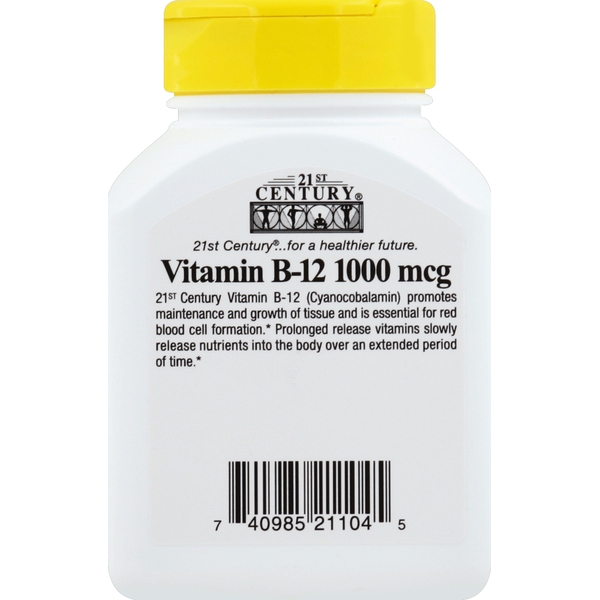 21ST Century Vitamin B-12, Prolonged Release, 1000 mcg, Tablets