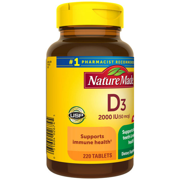 Nature Made Vitamin D3 2000 IU (50 mcg) Tablets