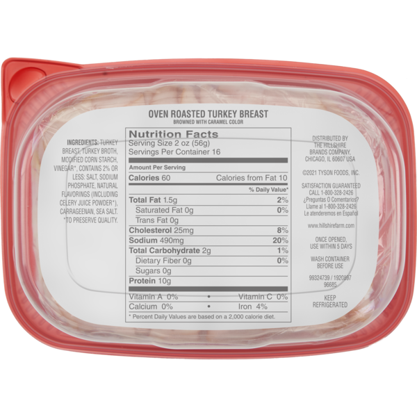 Hillshire Farm Ultra Thin Sliced Oven Roasted Turkey Breast Sandwich Meat, 32 oz
