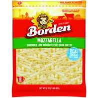 Borden Regular Shredded Cheese, Mozzarella️