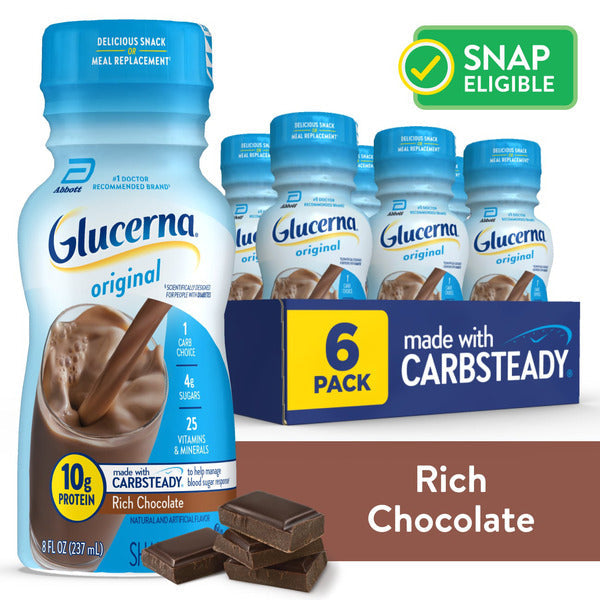 Glucerna Diabetes Nutritional Shake Rich Chocolate Ready-To-Drink Bottles DestGlow
