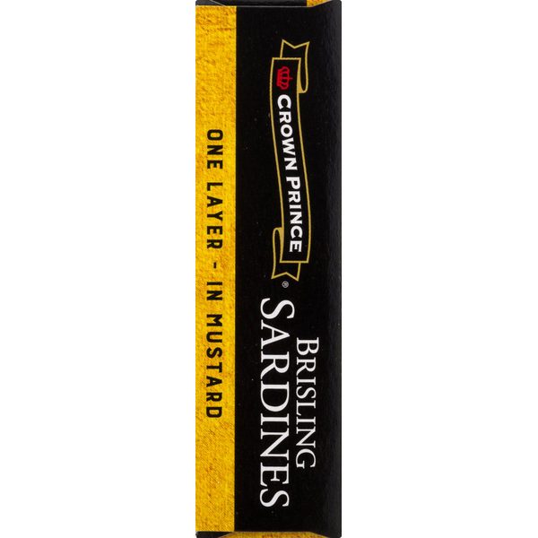 Crown Prince Sardines, in Mustard, Brisling, One Layer