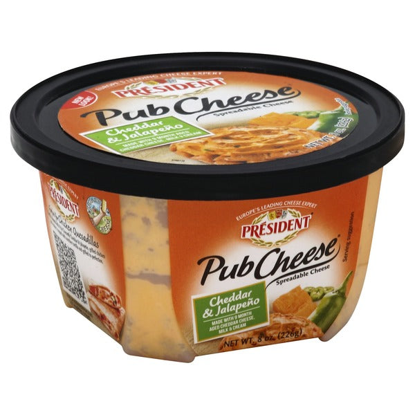 Président Pub Cheese Cheddar & Jalapeño Spreadable Cheese