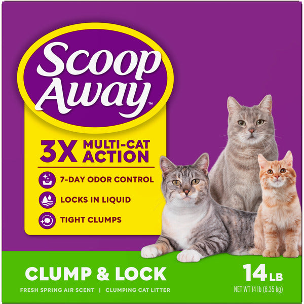 Scoop Away Clump and Lock Cat Litter, Fresh Spring Air Scented