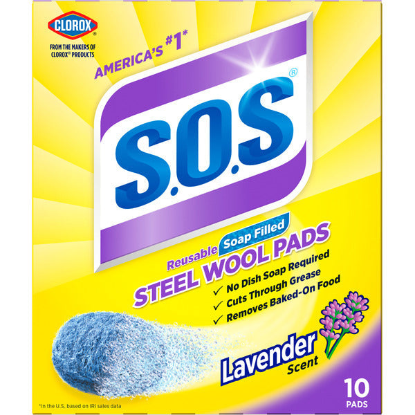 S.O.S. Steel Wool Soap Pads, Lavender