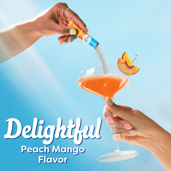 Crystal Light Peach Mango Powdered Drink Mix with Caffeine