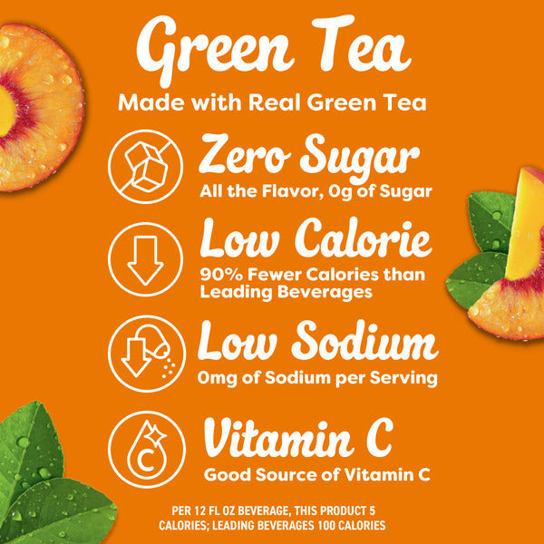 Crystal Light Peach Mango Green Tea Naturally Flavored Powdered Drink Mix