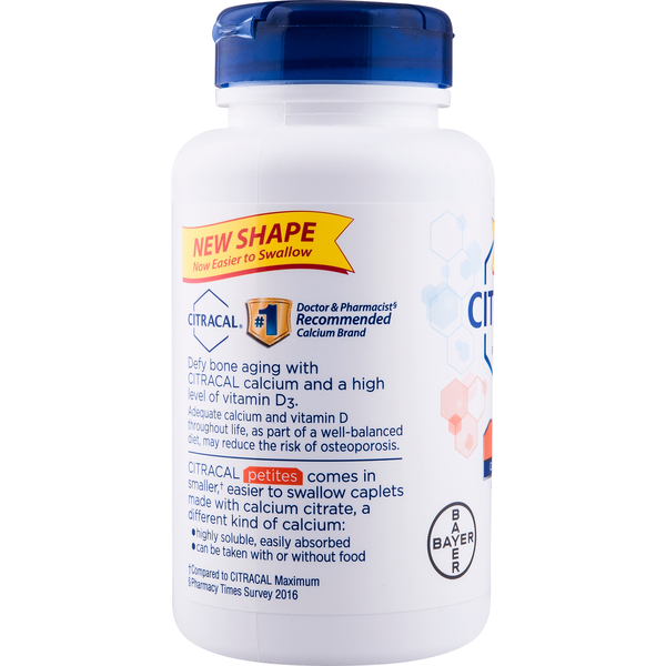 Citracal Petites Calcium Citrate With Vitamin D3 Caplets