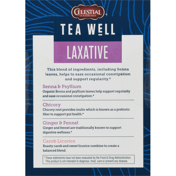Celestial Seasonings Herbal Supplement, Caffeine Free, Organic, Carob Licorice, Laxative, Tea Bags