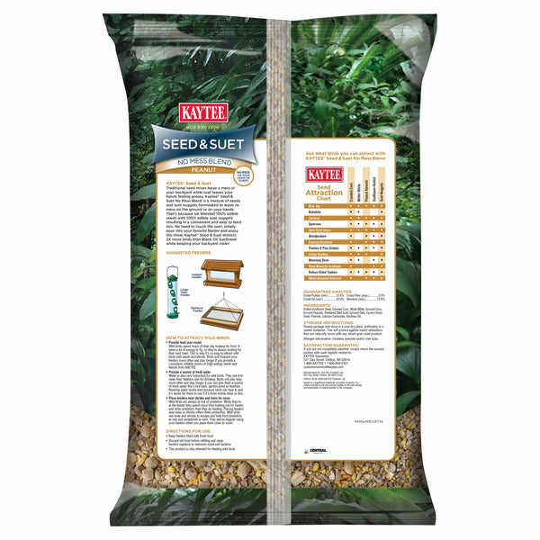 Kaytee Peanut Seed & Suet Wild Bird Food
