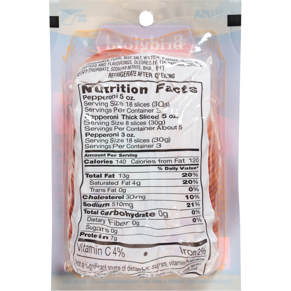Bridgford Gluten Free! Thick Sliced Pepperoni
