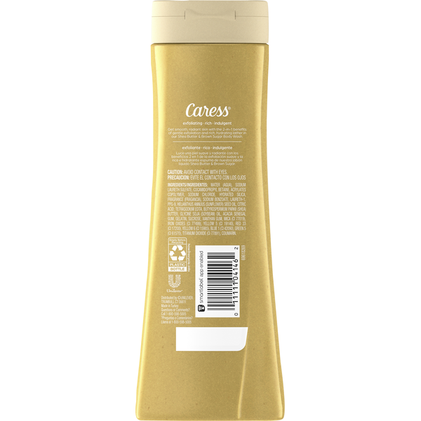 Caress Body Wash, Shea Butter & Brown Sugar, Exfoliating