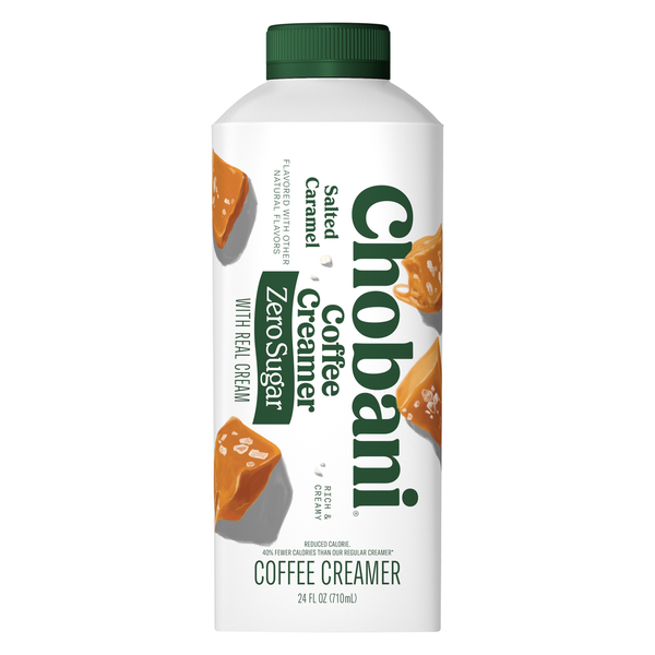 Chobani Coffee Creamer, Zero Sugar, Salted Caramel