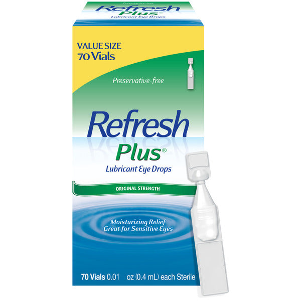 Refresh Plus Lubricant Eye Drops Preservative-Free Artificial Tears