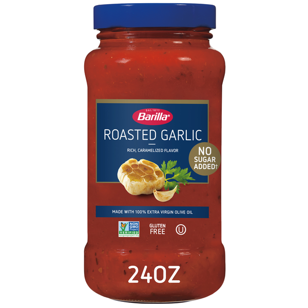Barilla Pasta Sauce Roasted Garlic - No Added Sugar - Non-GMO, Gluten Free, Kosher