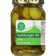 Food Club Pickles, Hamburger Dill, Chips️