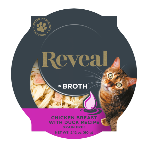 Reveal Natural Wet Cat Food, Chicken with Duck in Broth