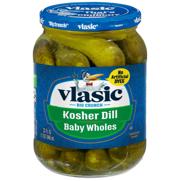 Vlasic Kosher Dill Baby Whole Pickles, Keto Friendly