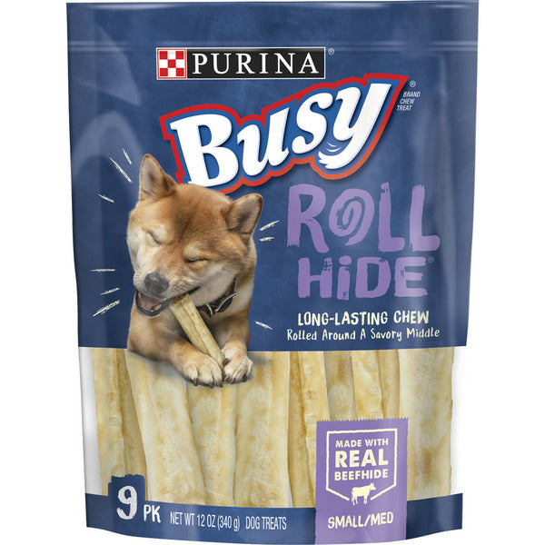 Purina Busy Rawhide Small/Medium Breed Dog Bones, Rollhide