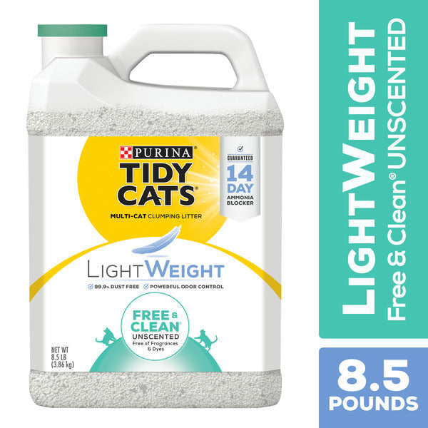 Purina Tidy Cats Low Dust, Clumping Cat Litter, LightWeight Free & Clean Unscented, Multi Cat Litter