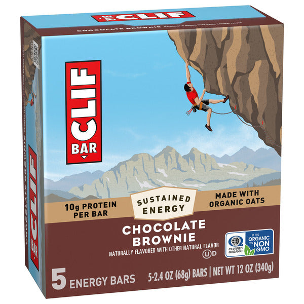 CLIF BAR Energy Protein Bars, Chocolate Brownie, Non-Gmo 12 oz