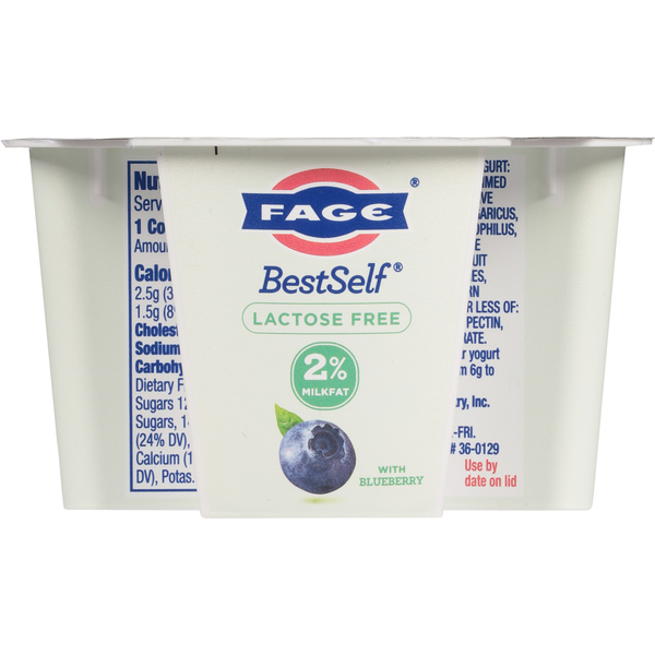 FAGE Lactose Free Reduced Fat Greek Strained Yogurt with Blueberry