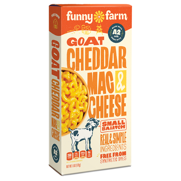 Funny Farm Goat Cheddar Macaroni & Cheese DestGlow