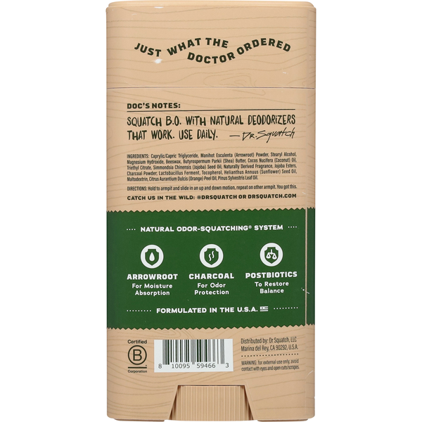 Dr. Squatch Odor Squatching Aluminum Free Men&
