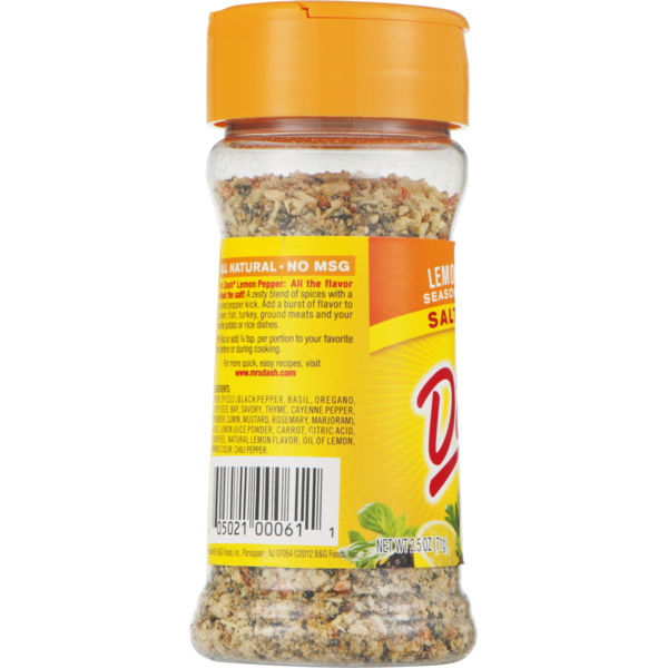 Dash Salt-Free Lemon Pepper Seasoning Blend, Kosher