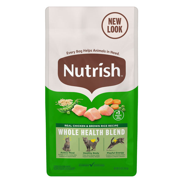Rachael Ray Nutrish Real Chicken & Brown Rice Recipe Whole Health Blend Dry Cat Food