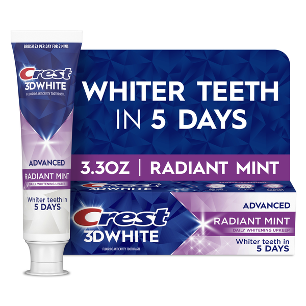Crest 3DWhite Advanced Toothpaste, Radiant Mint