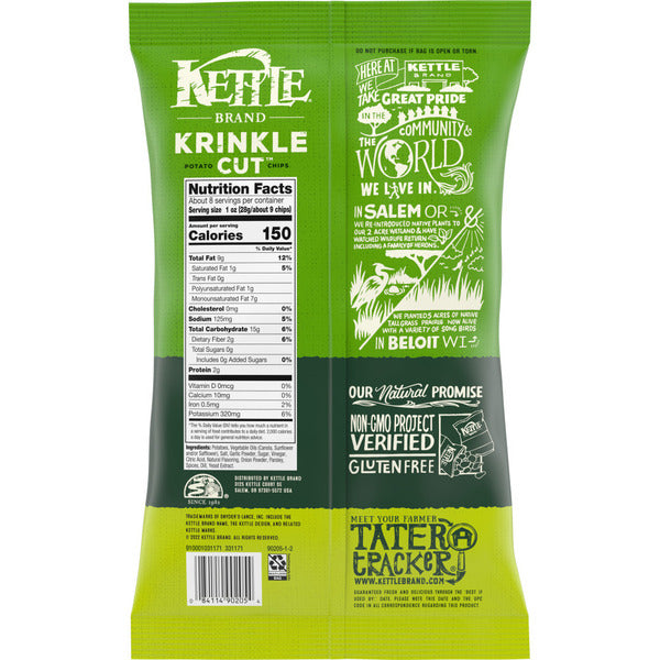 Kettle Brand Krinkle Cut Dill Pickle Potato Chips