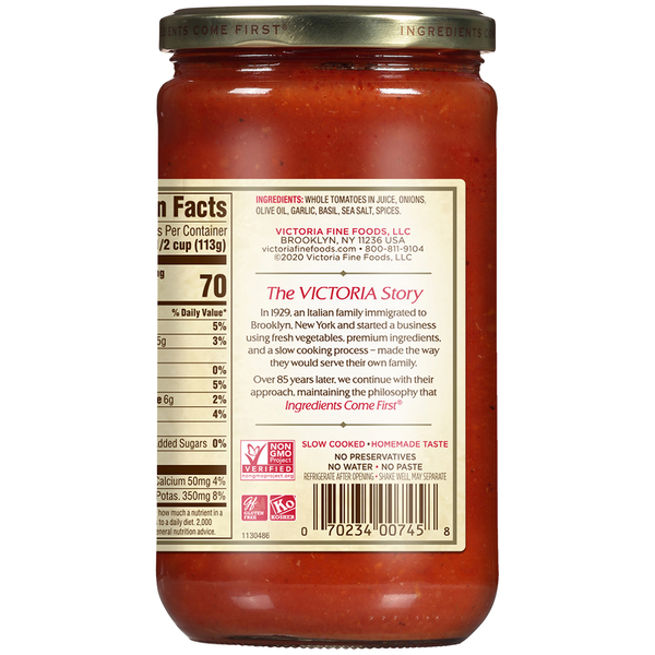 Victoria Low Sodium Marinara Sauce