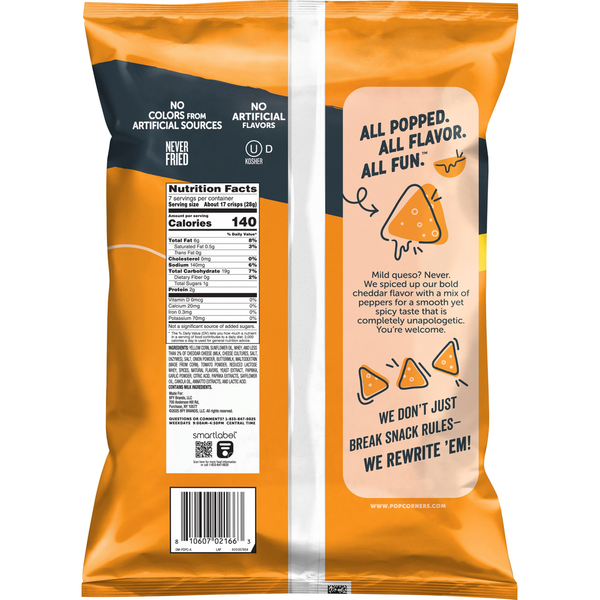 PopCorners Popped-Corn Snacks Spicy Queso Flavored