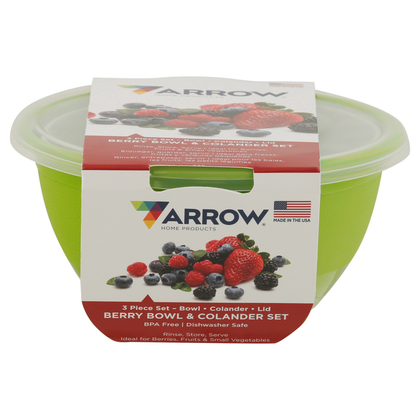 Arrow Berry Bowl & Colander Set