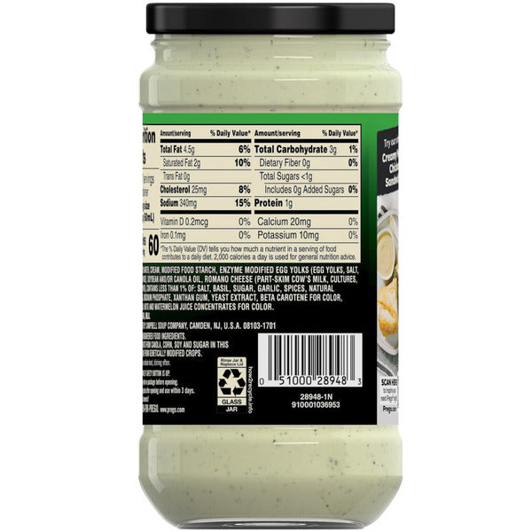 Prego Creamy Basil Pesto Pasta Sauce