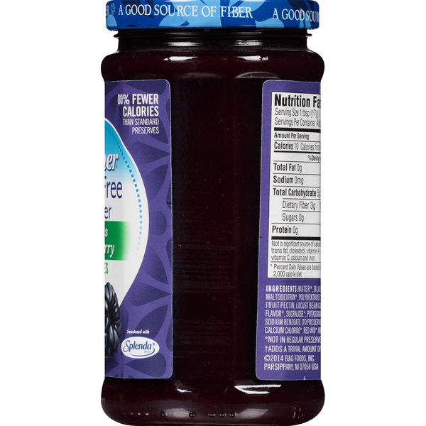 Polaner Preserves, Sugar Free, with Fiber, Seedless Blackberry