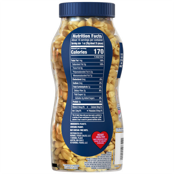 Planters Dry Roast Unsalted Peanuts, 16 OZ