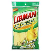 Libman Gloves, Latex, Reusable, All-Purpose, Large️