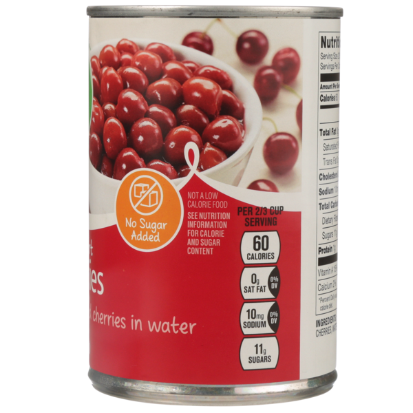 Food Club Red Tart Whole Pitted Cherries In Water