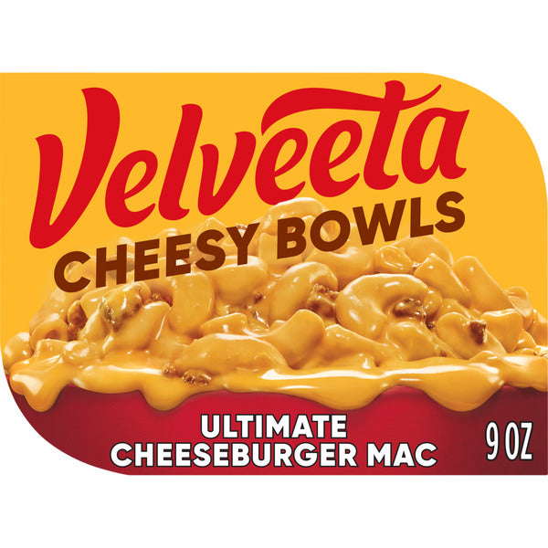 VELVEETA Cheesy Ultimate Cheeseburger Mac with Savory Cheese Sauce Microwavable Meal