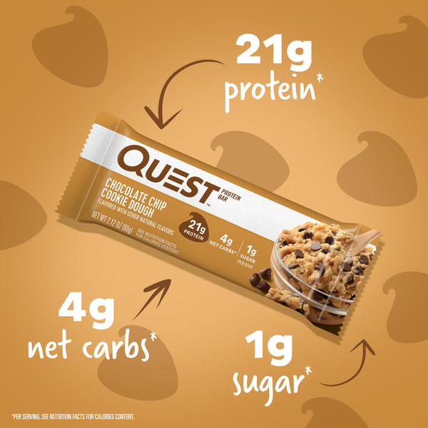 Quest Protein Bar, Chocolate Chip Cookie Dough Flavor