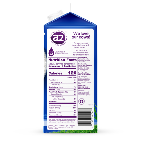 a2 Milk 2% Reduced Fat Milk