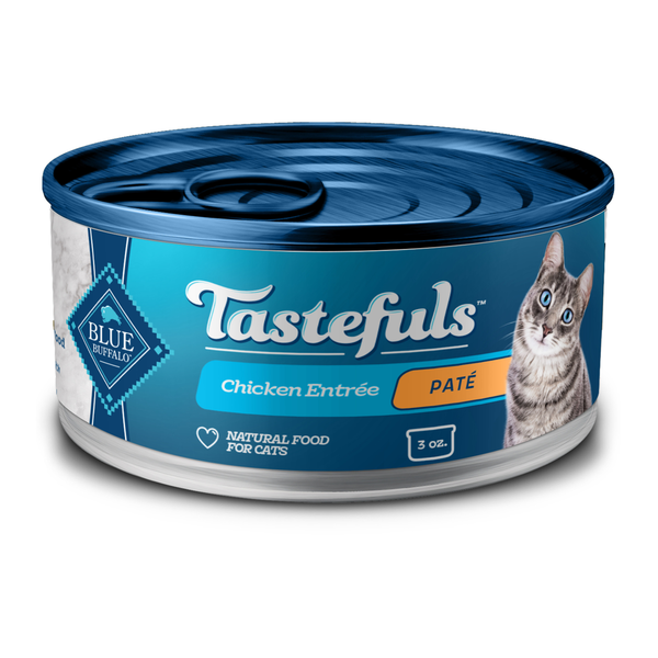 Blue Buffalo Tastefuls Natural Wet Food for Adult Cats, Flaked Chicken Paté DestGlow