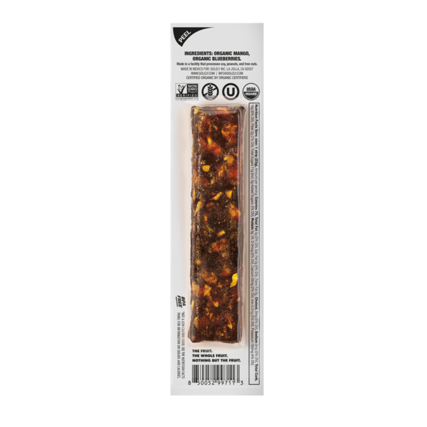 Solely: Fruit Jerky Mango & Blueberry, Organic, Single Strip