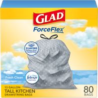 Glad ForceFlex Tall Kitchen Drawstring Trash Bags,...
️