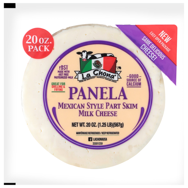 La Chona Panela Mexican Style Part Skim Milk Cheese