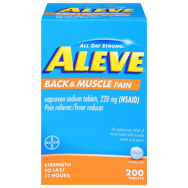 Aleve Pain Reliever/Fever Reducer, Back & Muscle Pain, Tablets